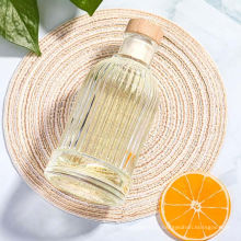 Home Decorations Stripe Body Glass Aroma Bottle Fragrance Reed Diffuser Glass Bottle With Wood Cork